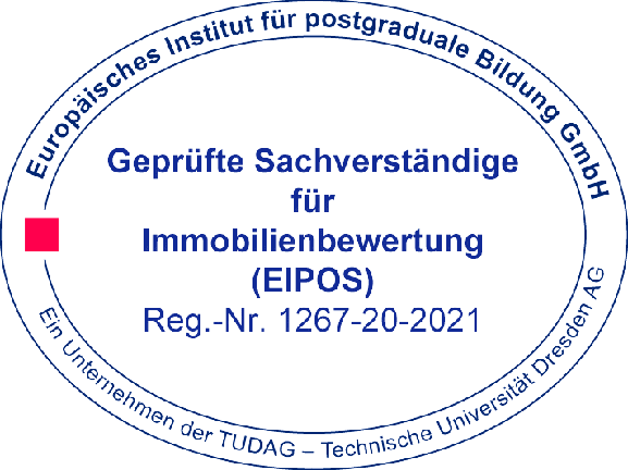 EIPOS – Geprüfte Sachverständige für Immobilienbewertung, Reg.-Nr. 1267-20-2021